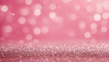Pink glitter bokeh abstract background for Christmas and New Year.の素材