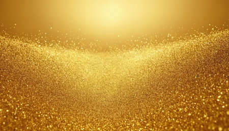 golden glitter vintage lights background. gold and black. de focusedの素材