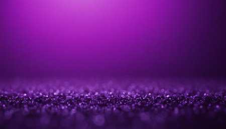 purple glitter vintage lights background. purple and black. de focusedの素材