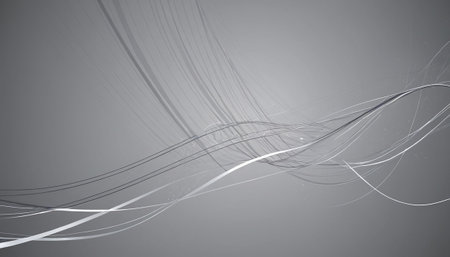 abstract background with smooth lines in gray and white colors, 3d illustrationの素材