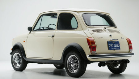 the Miniature model car on the white background with soft shadow.の素材