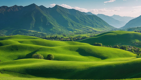 Beautiful spring landscape in Tuscany. Italy, Europe.の素材