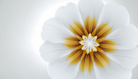 Beautiful white flower isolated on white background. Close-up.の素材