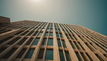 Low angle view of modern skyscrapers in the city. Modern architecture.の素材