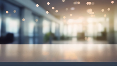 Table Top And Blur Office of the Background, Mock Up Templateの素材