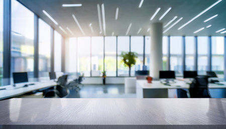 Table Top And Blur Office of the Background, Mock Up Templateの素材