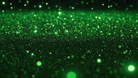 green glitter christmas abstract background. defocused. 3d renderingの素材