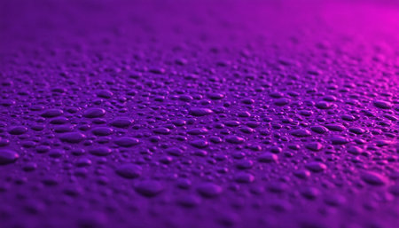 Water drops on a purple background. Water drops on a purple background.の素材