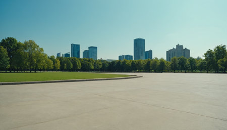 Empty square floor and modern city skyline panorama in Shenzhen,Chinaの素材