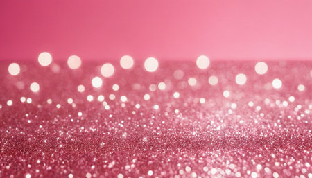 Pink glitter background with bokeh defocused lights. Abstract Christmas background.の素材