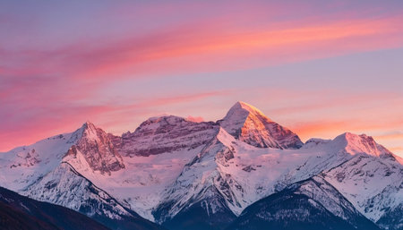Sunset in the mountains of Cordillera Huayhuash, Peruの素材