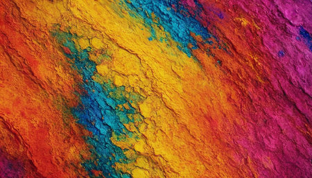 Colorful abstract painted background. Multicolored spots of paint.の素材