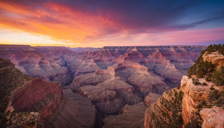Sunset over Grand Canyon National Park, Arizona, United States.の素材