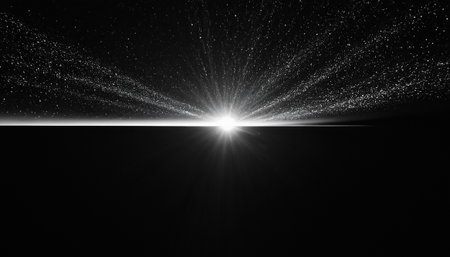 star with lens flare and bokeh effect made in 3d softwareの素材