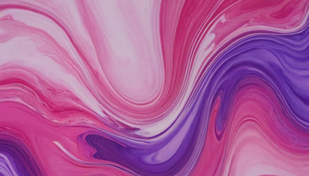 abstract background of pink and purple paint swirls in the waterの素材