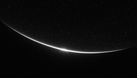 View of the planet Earth from space during a sunrise 3D renderingの素材