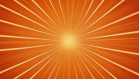 Orange abstract background with rays and beams. Vector illustration. EPS10の素材
