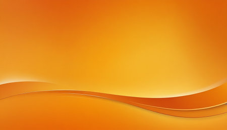 abstract orange background with smooth lines and waves, vector illustration.の素材