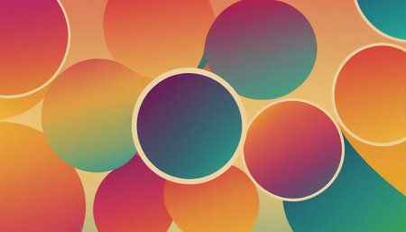 Colorful circles abstract background. Vector illustration for your graphic design.の素材