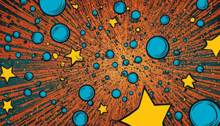 Abstract background with stars and circles. Vector illustration. Eps 10.の素材