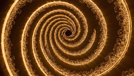 abstract background with spiral pattern, computer generated, fractal abstractの素材