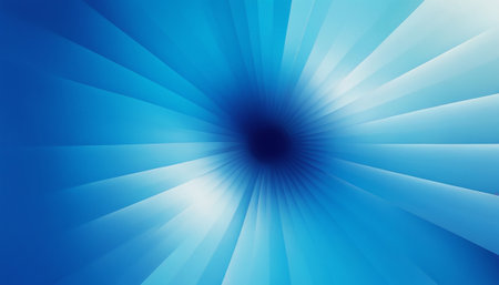 Abstract blue background with radial rays. Vector illustration for your design.の素材