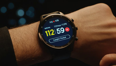 Apple Watch Series 5 with Apple Watch Series 5 logo on screen. Apple Watch Series 5 is a smart watch developed by the Apple inc.の素材