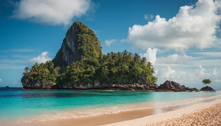 Tropical beach in Krabi province, Thailand. Panoramaの素材