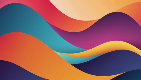 Abstract colorful background with wavy lines. Vector illustration. Eps 10の素材