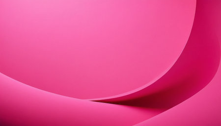 Abstract background of curved pink paper sheets. Minimalistic design.の素材