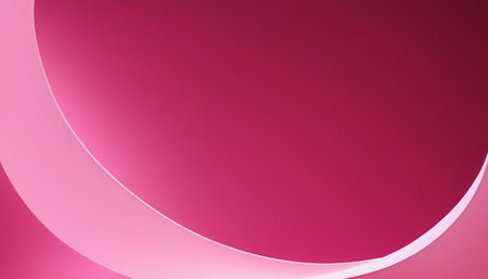 pink background with curved lines in the shape of a circle.の素材
