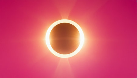 Aerial view of the sun through the clouds at sunset. Abstract background.の素材