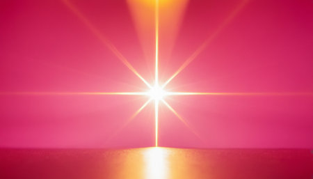 Pink background with light rays. 3d rendering, 3d illustration.の素材