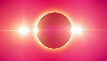 sun in the night sky with lens flare effect illustration background new quality universal colorful joyful stock imageの素材