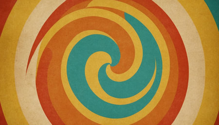 Retro spiral background. Vintage paper texture. Abstract retro background.の素材