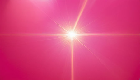 sunlight with lens flare effect in pink color. abstract background.の素材