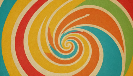 Colorful spiral background. Abstract spiral pattern. Colorful spiral background.の素材