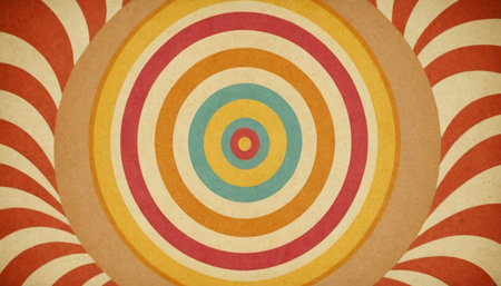 Retro vintage background with circles and lines. Abstract retro background.の素材