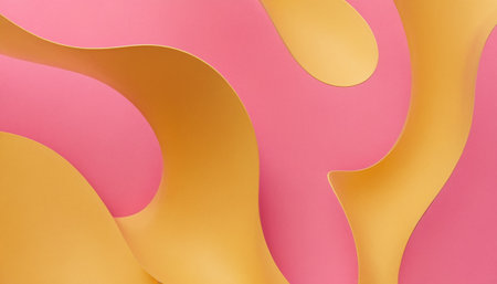 Abstract colorful paper cut shape background. Minimal design. 3d renderの素材