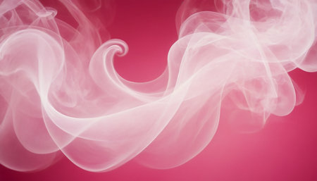 Abstract smoke moves on a pink background. Design element for advertisements, flyer, web and other graphic designer works.の素材