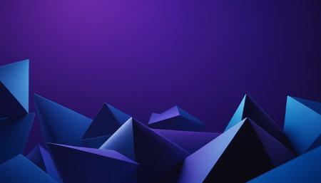 Abstract 3d rendering of low poly background. Triangular modern style.の素材