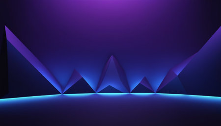 3d rendering of abstract background. Futuristic polygonal shape.の素材