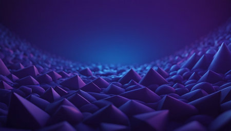 3d rendering of abstract background. Futuristic polygonal shape.の素材