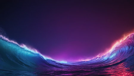Abstract ocean wave. 3d render illustration of a sea wave.の素材