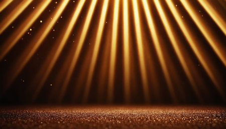 glitter vintage lights background. gold and black. de-focusedの素材