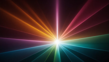 abstract background with rays and lens flare, computer generated abstract backgroundの素材