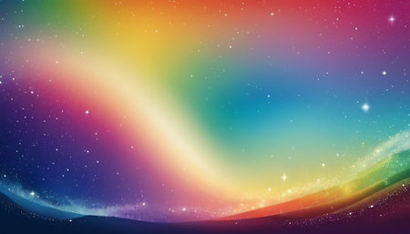 Abstract colorful background with starry sky and space. Vector illustration.の素材