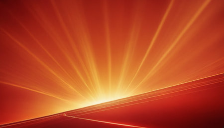 abstract red background with some smooth lines in it and some raysの素材