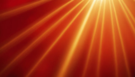 Sun rays on a red background. Sun rays on a red backgroundの素材