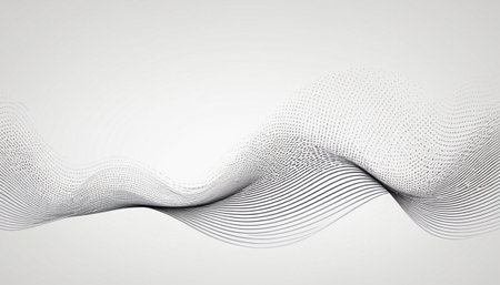 Abstract wave of particles. Futuristic technology style. Vector illustration.の素材